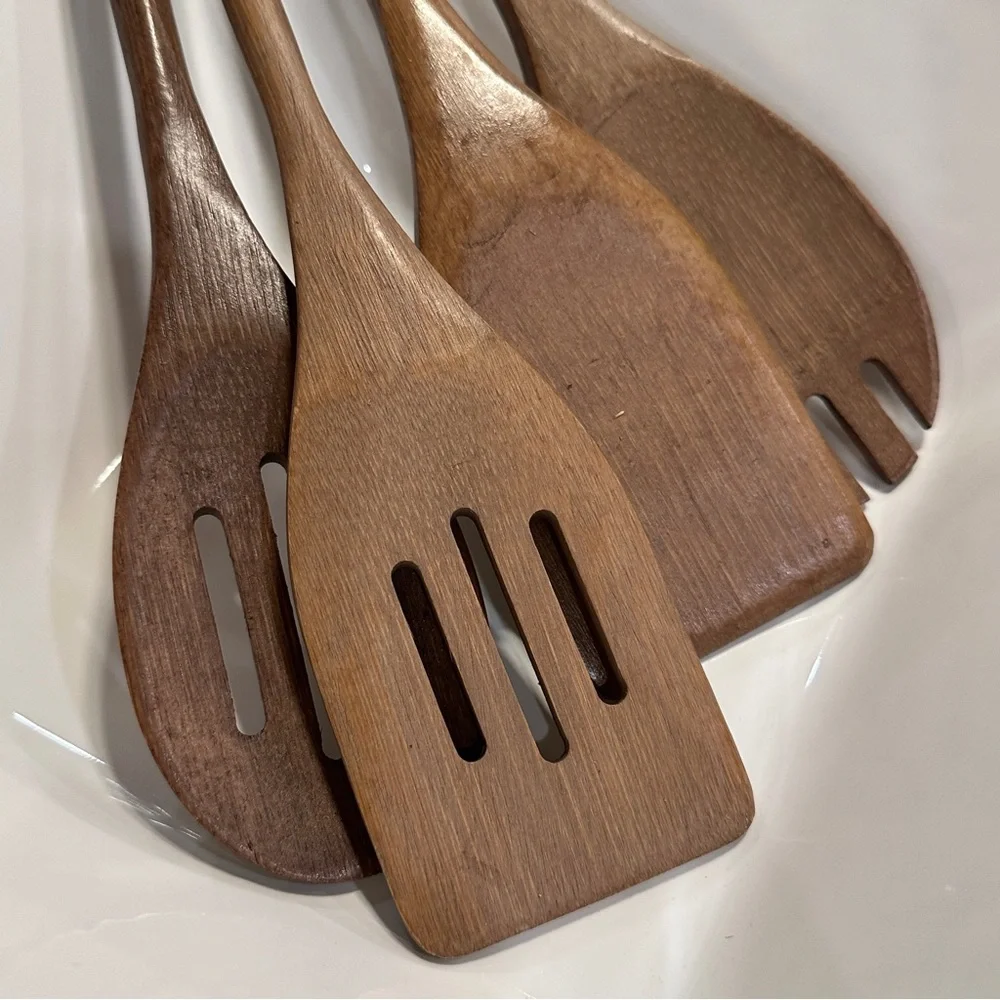 Gibson Home Acacia Wood Utensils Set of 4
